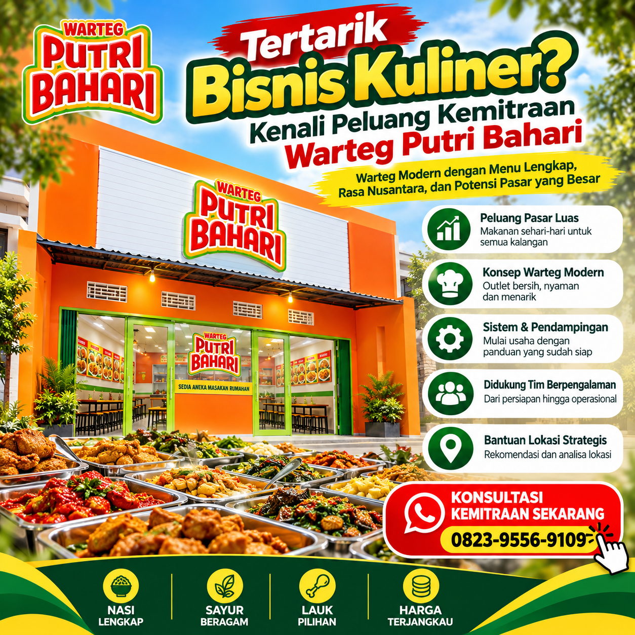 Tertarik Bisnis Kuliner? Kenali Peluang Kemitraan Warteg Putri Bahari