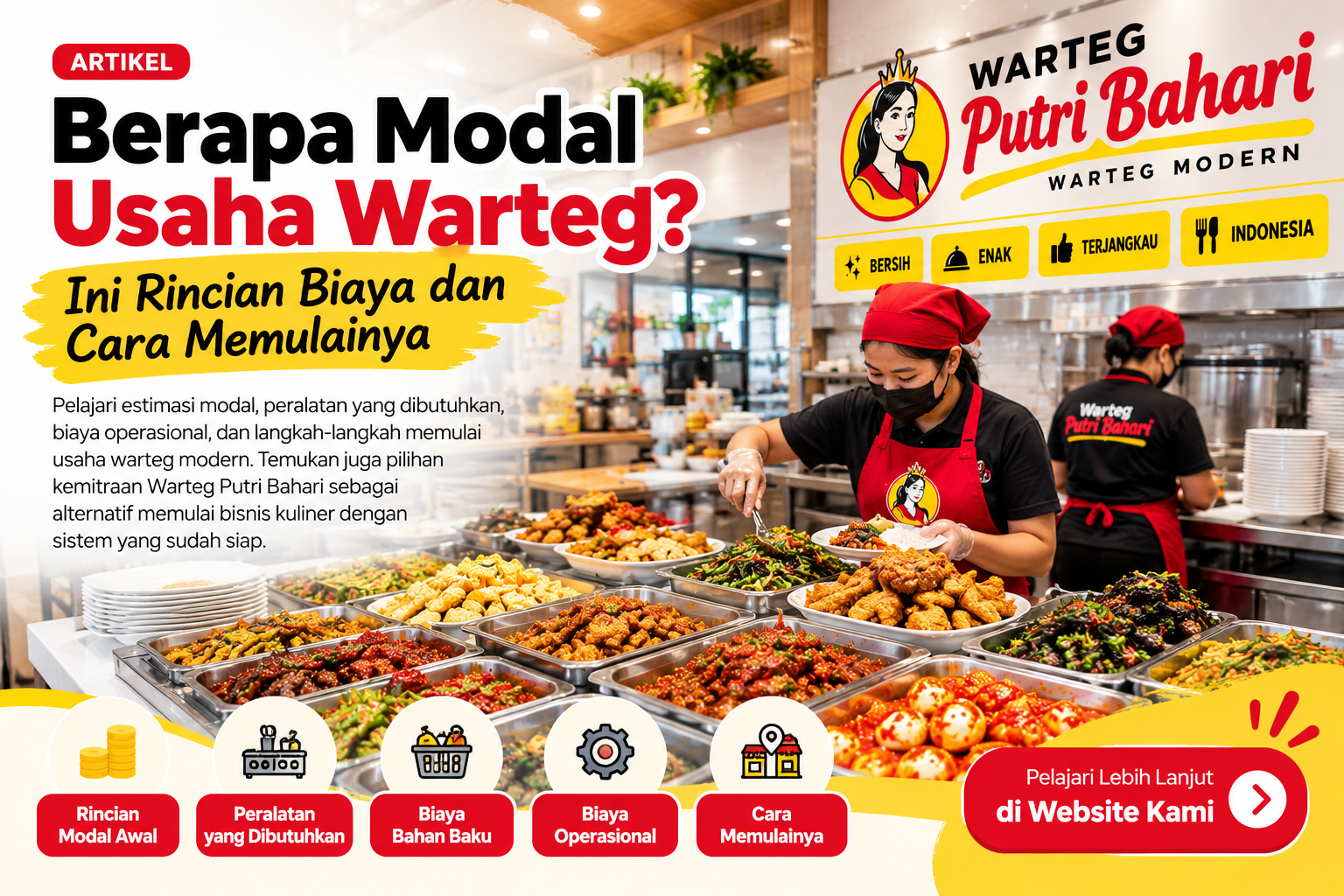 Berapa Modal Usaha Warteg? Mulai Rp100 Jutaan, Siap Jalan dengan Sistem Kemitraan.